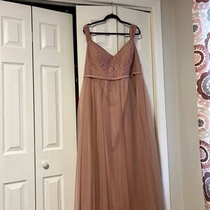 Rose Azazie bridesmaids dress.